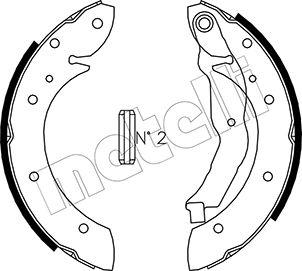 Metelli 53-0351 - Комплект тормозных колодок, барабанные autospares.lv