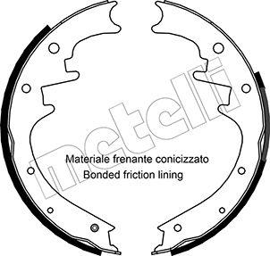 Metelli 53-0358 - Комплект тормозных колодок, барабанные autospares.lv