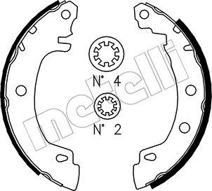 Metelli 53-0353 - Комплект тормозных колодок, барабанные autospares.lv