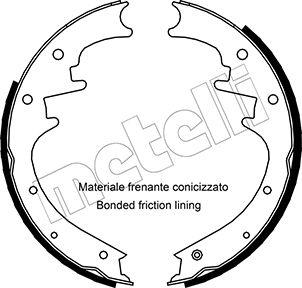 Metelli 53-0352 - Комплект тормозных колодок, барабанные autospares.lv