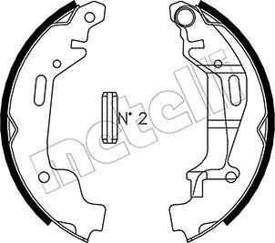 Metelli 53-0314 - Комплект тормозных колодок, барабанные autospares.lv