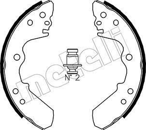 Metelli 53-0310 - Комплект тормозных колодок, барабанные autospares.lv