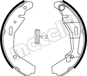 Metelli 53-0318 - Комплект тормозных колодок, барабанные autospares.lv