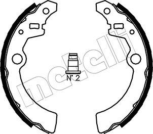 Metelli 53-0385 - Комплект тормозных колодок, барабанные autospares.lv