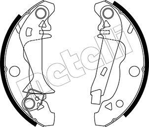 Metelli 53-0339Y - Комплект тормозных колодок, барабанные autospares.lv