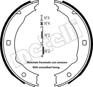 Metelli 53-0330K - Комплект тормозов, ручник, парковка autospares.lv