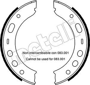 Metelli 53-0337 - Комплект тормозов, ручник, парковка autospares.lv