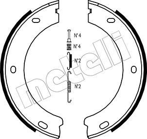 Metelli 53-0325K - Комплект тормозов, ручник, парковка autospares.lv