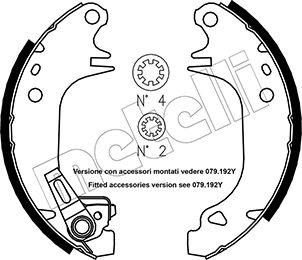 Metelli 53-0320Y - Комплект тормозных колодок, барабанные autospares.lv