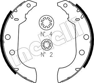 Metelli 53-0323 - Комплект тормозных колодок, барабанные autospares.lv