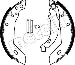 Metelli 53-0322 - Комплект тормозных колодок, барабанные autospares.lv