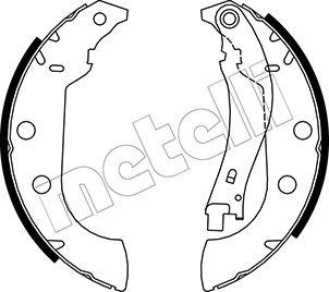 Metelli 53-0327 - Комплект тормозных колодок, барабанные autospares.lv