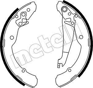 Metelli 53-0379 - Комплект тормозных колодок, барабанные autospares.lv