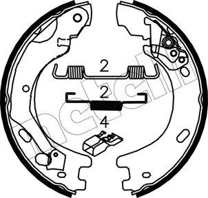 Metelli 53-0375K - Комплект тормозов, ручник, парковка autospares.lv