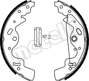 Metelli 53-0370 - Комплект тормозных колодок, барабанные autospares.lv