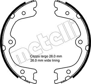 Metelli 53-0298 - Комплект тормозов, ручник, парковка autospares.lv