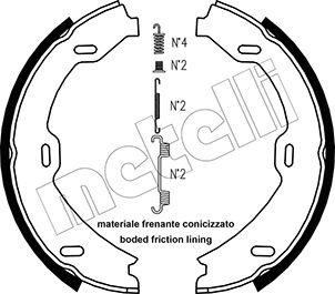 Metelli 53-0241K - Комплект тормозов, ручник, парковка autospares.lv