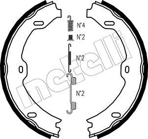 Metelli 53-0243K - Комплект тормозов, ручник, парковка autospares.lv