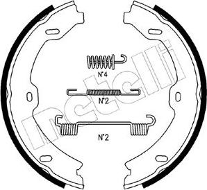 Metelli 53-0247K - Комплект тормозов, ручник, парковка autospares.lv