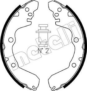 Metelli 53-0256 - Комплект тормозных колодок, барабанные autospares.lv