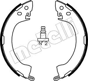 Metelli 53-0251 - Комплект тормозных колодок, барабанные autospares.lv