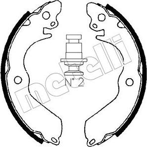 Metelli 53-0258 - Комплект тормозных колодок, барабанные autospares.lv