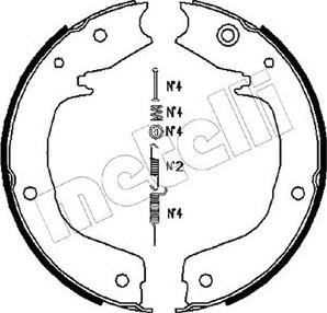 Metelli 53-0267K - Комплект тормозов, ручник, парковка autospares.lv