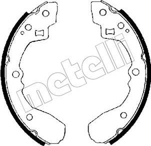 Metelli 53-0201 - Комплект тормозных колодок, барабанные autospares.lv