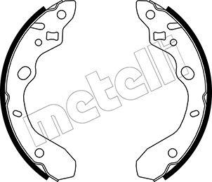 Metelli 53-0214 - Комплект тормозных колодок, барабанные autospares.lv