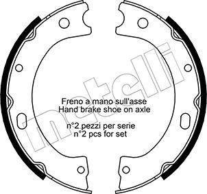 Metelli 53-0289 - Комплект тормозов, ручник, парковка autospares.lv