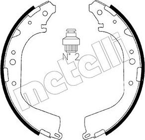 Metelli 53-0280 - Комплект тормозных колодок, барабанные autospares.lv