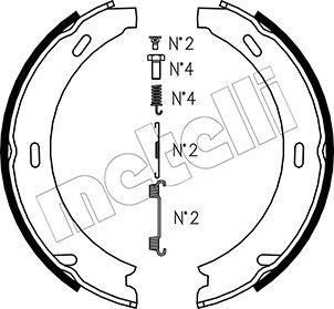 Metelli 53-0233K - Комплект тормозов, ручник, парковка autospares.lv