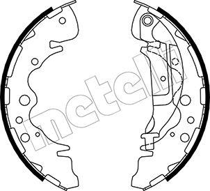 Metelli 53-0225 - Комплект тормозных колодок, барабанные autospares.lv