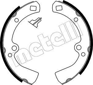 Metelli 53-0270 - Комплект тормозных колодок, барабанные autospares.lv