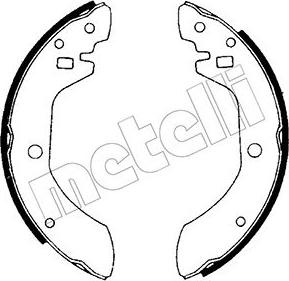 Metelli 53-0271 - Комплект тормозных колодок, барабанные autospares.lv