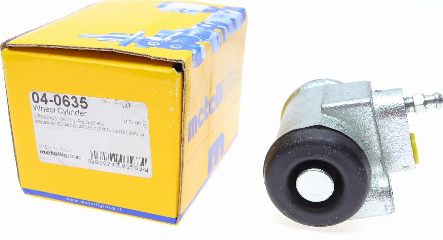 Metelli 04-0635 - Колесный тормозной цилиндр autospares.lv