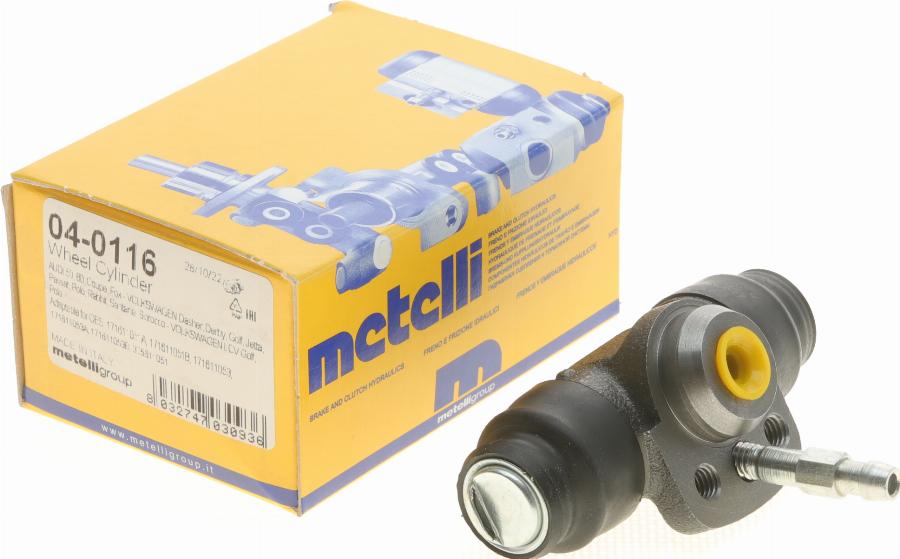 Metelli 04-0116 - Колесный тормозной цилиндр autospares.lv