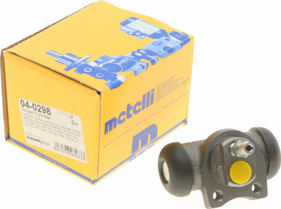 Metelli 04-0298 - Колесный тормозной цилиндр autospares.lv