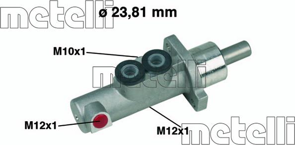 Metelli 05-0441 - Главный тормозной цилиндр autospares.lv