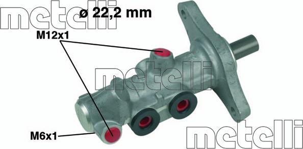 Metelli 05-0459 - Главный тормозной цилиндр autospares.lv