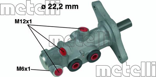 Metelli 05-0457 - Главный тормозной цилиндр autospares.lv