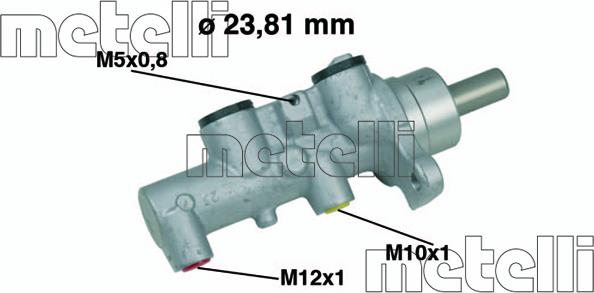 Metelli 05-0462 - Главный тормозной цилиндр autospares.lv