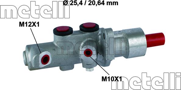 Metelli 05-0467 - Главный тормозной цилиндр autospares.lv