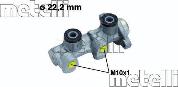 Metelli 05-0511 - Главный тормозной цилиндр autospares.lv