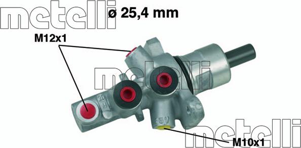 Metelli 05-0517 - Главный тормозной цилиндр autospares.lv