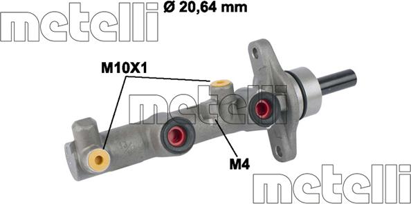 Metelli 05-0589 - Главный тормозной цилиндр autospares.lv