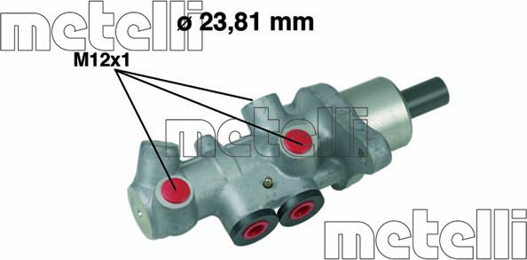 Metelli 05-0536 - Главный тормозной цилиндр autospares.lv