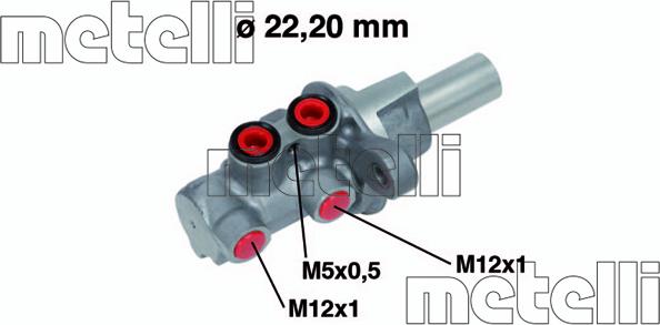 Metelli 05-0686 - Главный тормозной цилиндр autospares.lv