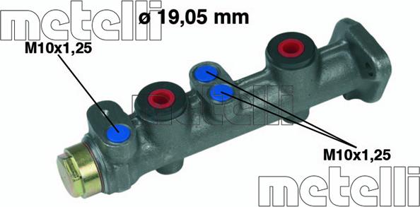 Metelli 05-0019 - Главный тормозной цилиндр autospares.lv