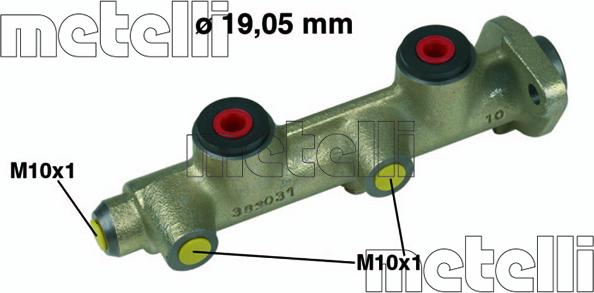 Metelli 05-0082 - Главный тормозной цилиндр autospares.lv
